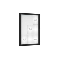 Vonkajšia vitrína Classique, 9 x A4, plexi, čierna
