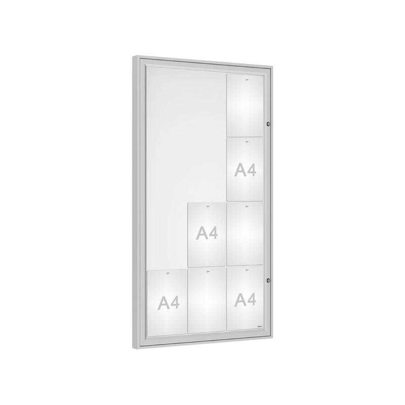 Vonkajšia vitrína Classique, 12 x A4, plexi, elox