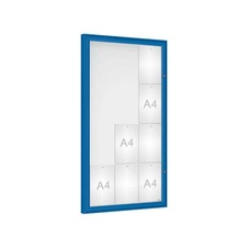 Vonkajšia vitrína Classique, 12 x A4, plexi, modra