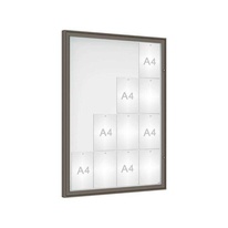 Vonkajšia vitrína Classique, 16 x A4, plexi, šeda PRO