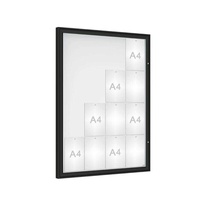 Vonkajšia vitrína Classique, 16 x A4, plexi, čierna