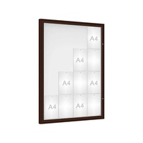 Vonkajšia vitrína Classique, 16 x A4, plexi, hneda