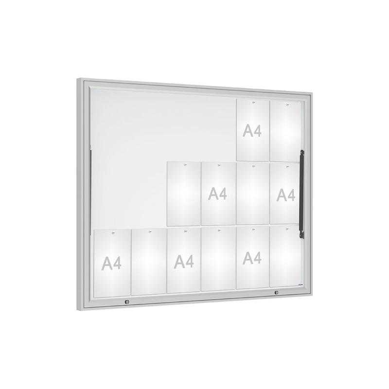 Vonkajšia vitrína Classique, 18 x A4, plexi, elox