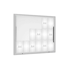 Vonkajšia vitrína Classique, 18 x A4, plexi, elox