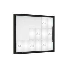 Vonkajšia vitrína Classique, 18 x A4, plexi, čierna