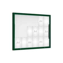 Vonkajšia vitrína Classique, 18 x A4, plexi, zelena