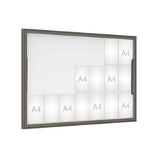 Vonkajšia vitrína Classique, 21 x A4, plexi, šeda PRO