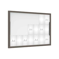 Vonkajšia vitrína Classique, 21 x A4, plexi, šeda PRO