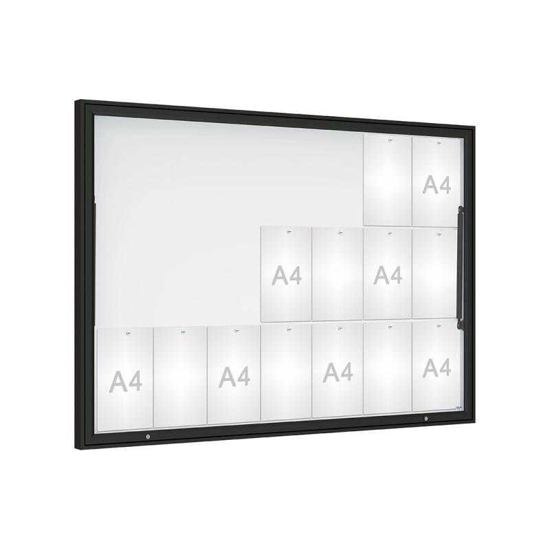 Vonkajšia vitrína Classique, 21 x A4, plexi, čierna