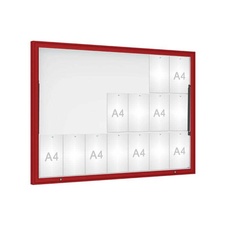 Vonkajšia vitrína Classique, 21 x A4, plexi, červena
