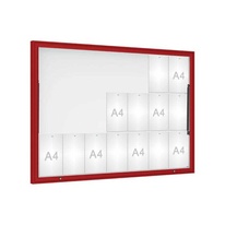 Vonkajšia vitrína Classique, 21 x A4, plexi, červena