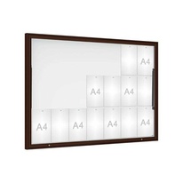 Vonkajšia vitrína Classique, 21 x A4, plexi, hneda