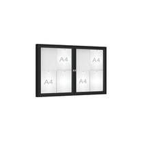 Venkovní vitrína model 1000 dojkrídla, 8 x A4, plexi, čierná