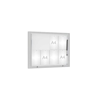 Venkovní vitrína model 1000 , 8 x A4, plexi, elox