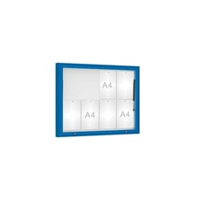 Venkovní vitrína model 1000 , 8 x A4, plexi, modrá