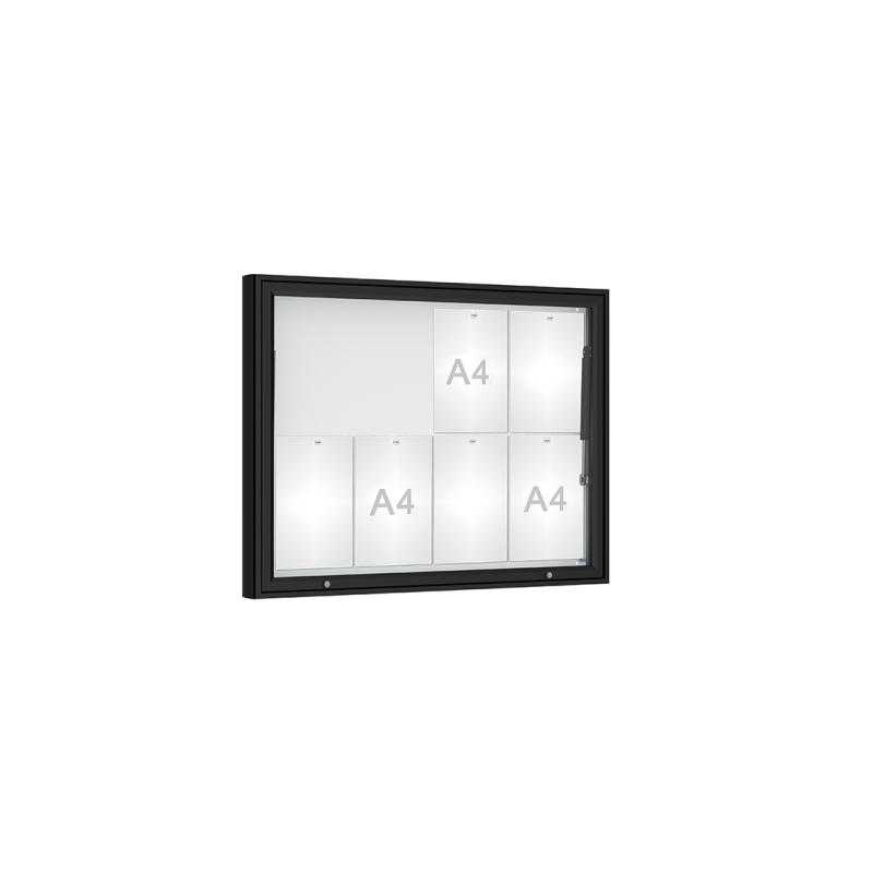 Venkovní vitrína model 1000 , 8 x A4, plexi, čierná