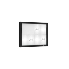 Venkovní vitrína model 1000 , 8 x A4, plexi, čierná