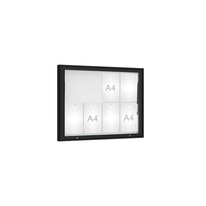 Venkovní vitrína model 1000 , 8 x A4, plexi, čierná