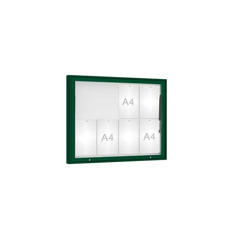 Venkovní vitrína model 1000 , 8 x A4, plexi, zelená
