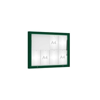 Venkovní vitrína model 1000 , 8 x A4, plexi, zelená