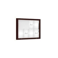 Venkovní vitrína model 1000 , 8 x A4, plexi, hnedá
