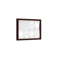 Venkovní vitrína model 1000 , 8 x A4, plexi, hnedá