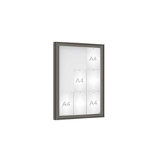 Venkovní vitrína model 1000 , 9 x A4, plexi, šedá PRO