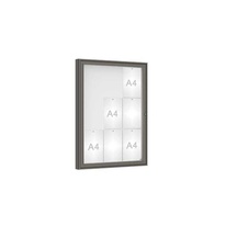 Venkovní vitrína model 1000 , 9 x A4, plexi, šedá PRO