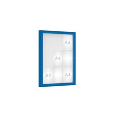 Venkovní vitrína model 1000 , 9 x A4, plexi, modrá