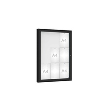 Venkovní vitrína model 1000 , 9 x A4, plexi, čierna