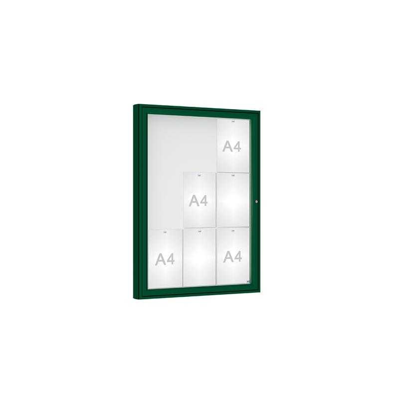 Venkovní vitrína model 1000 , 9 x A4, plexi, zelená