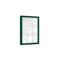 Venkovní vitrína model 1000 , 9 x A4, plexi, zelená