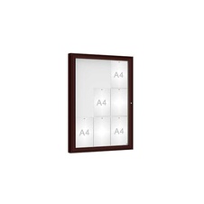 Venkovní vitrína model 1000 , 9 x A4, plexi, hnedá