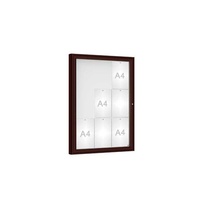 Venkovní vitrína model 1000 , 9 x A4, plexi, hnedá