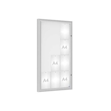 Venkovní vitrína model 1000, 12 x A4, plexi, elox