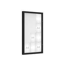 Venkovní vitrína model 1000, 12 x A4, plexi, čierna