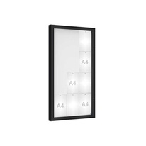 Venkovní vitrína model 1000, 12 x A4, plexi, čierna