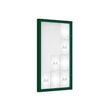 Venkovní vitrína model 1000, 12 x A4, plexi, zelená