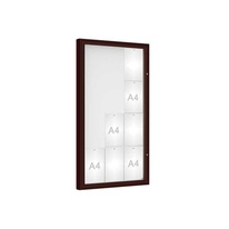 Venkovní vitrína model 1000, 12 x A4, plexi, hnedá