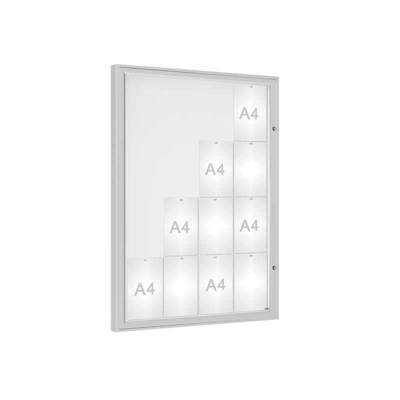 Venkovní vitrína model 1000, 16 x A4, plexi, elox