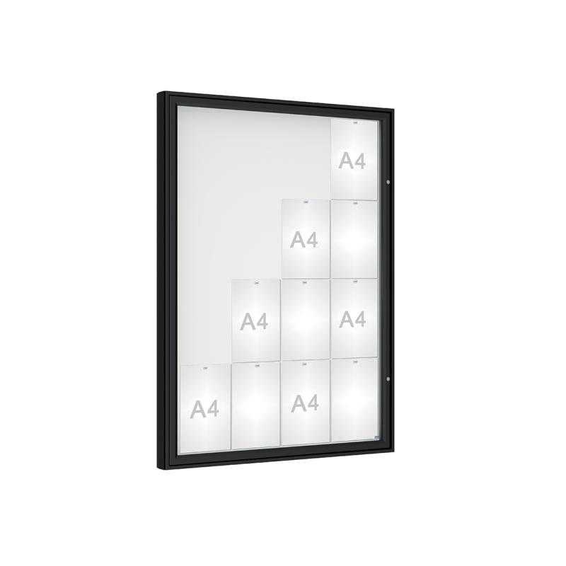 Venkovní vitrína model 1000, 16 x A4, plexi, čierna