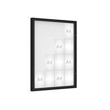 Venkovní vitrína model 1000, 16 x A4, plexi, čierna