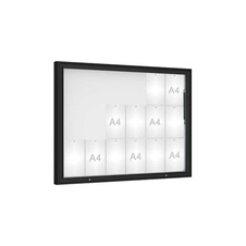 Venkovní vitrína model 1000, 18 x A4, plexi, čierna