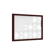 Venkovní vitrína model 1000, 18 x A4, plexi, hnedá
