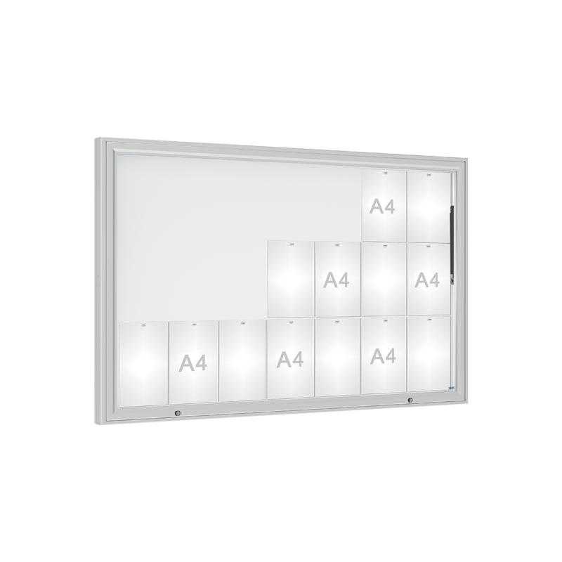 Venkovní vitrína model 1000, 21 x A4, plexi, elox