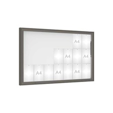 Venkovní vitrína model 1000, 21 x A4, plexi, šedá PRO
