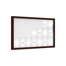 Venkovní vitrína model 1000, 21 x A4, plexi, hnedá