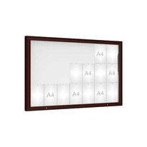 Venkovní vitrína model 1000, 21 x A4, plexi, hnedá