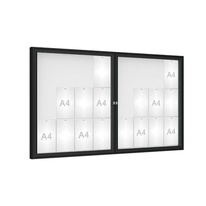 Venkovní vitrína model 1000 dojkrídla, 24 x A4, plexi, čierna