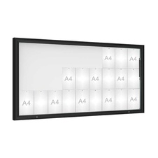 Venkovní vitrína model 1000, 27 x A4, plexi, čierna
